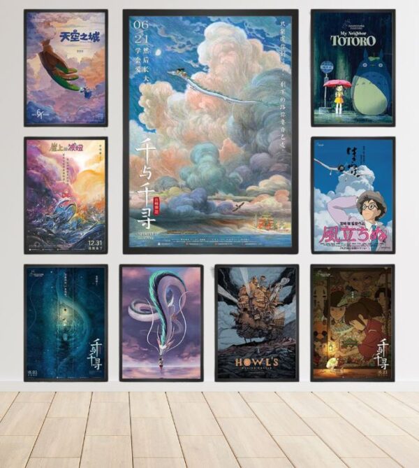 Set pósters estudio ghibli