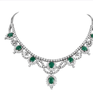 Collar Flecos Estilo Art Deco 18 Quilates
