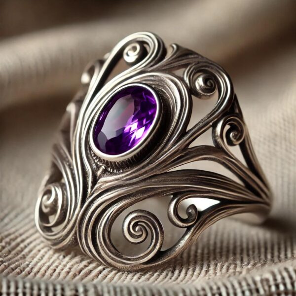Anillo art nouveau en plata 925