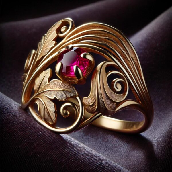 Anillo oro 18k ART NOVOU